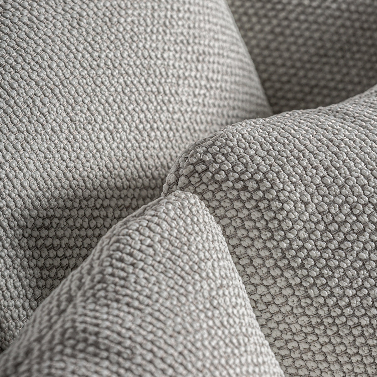 Canapé d'extérieur 4 places en tissu blanc
