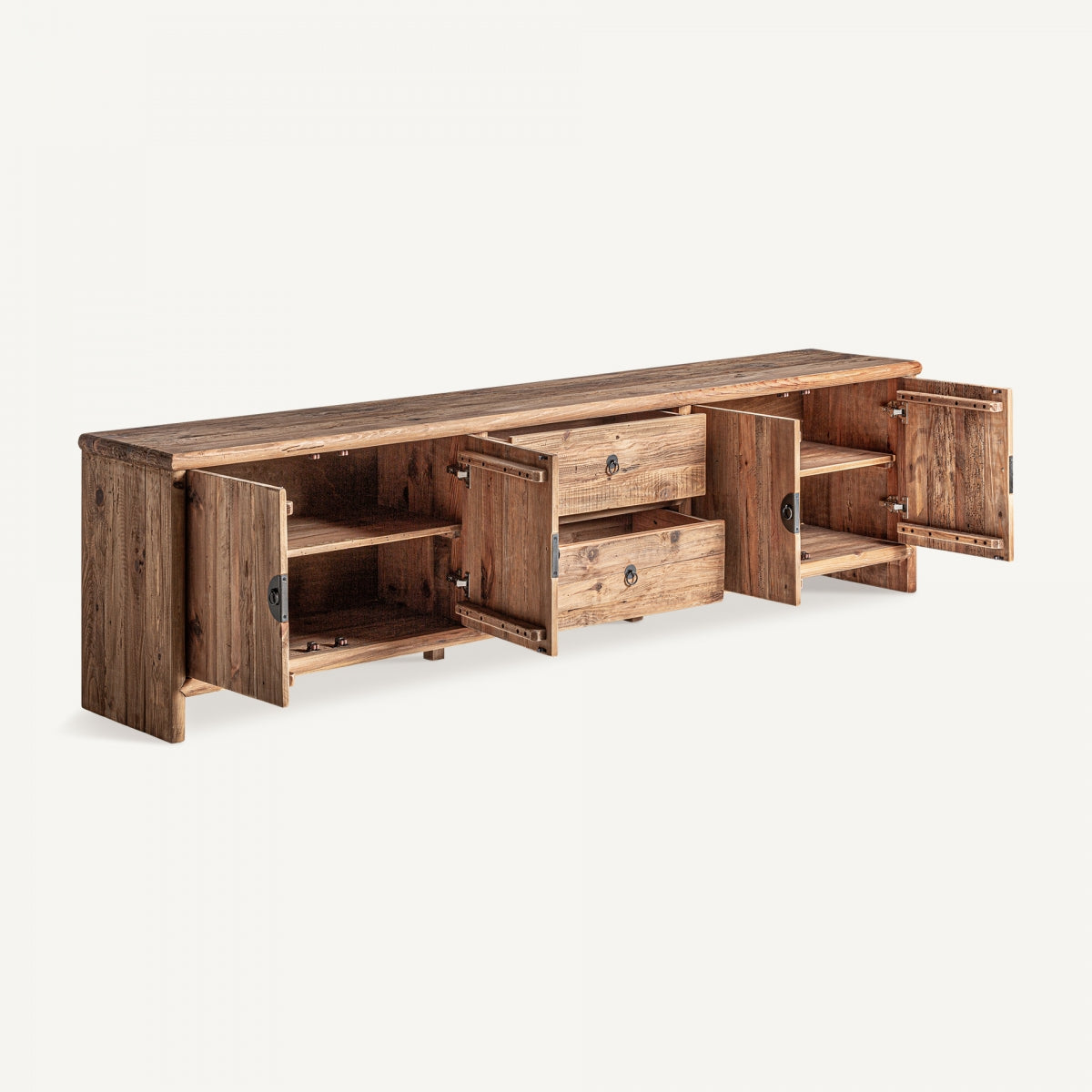 Meuble TV en bois de pin marron