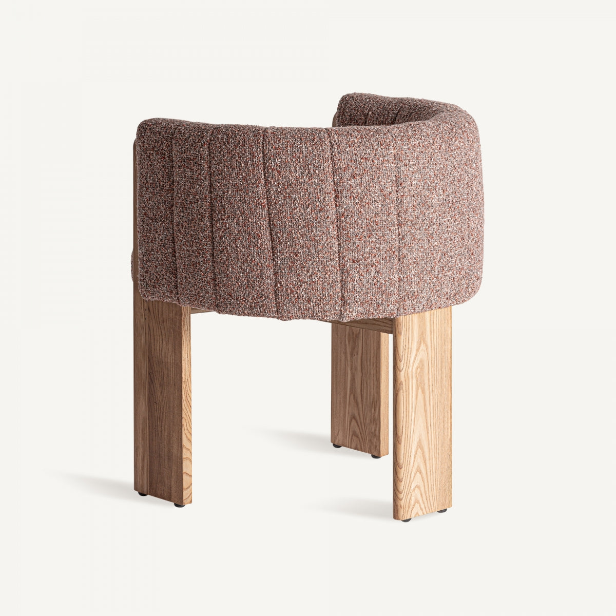 Chaise de salle à manger bouclé rouge