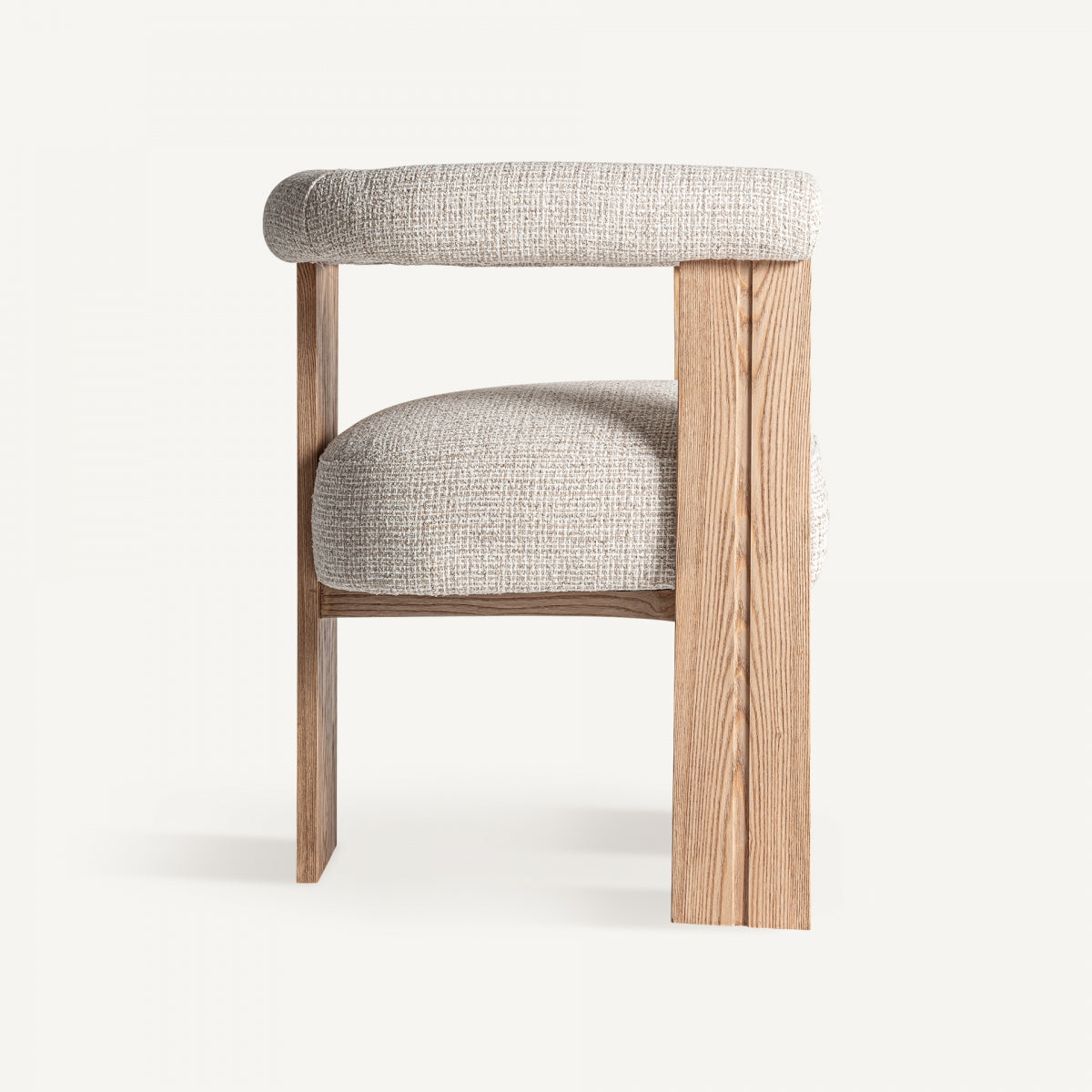 Chaise de salle à manger en tissu beige