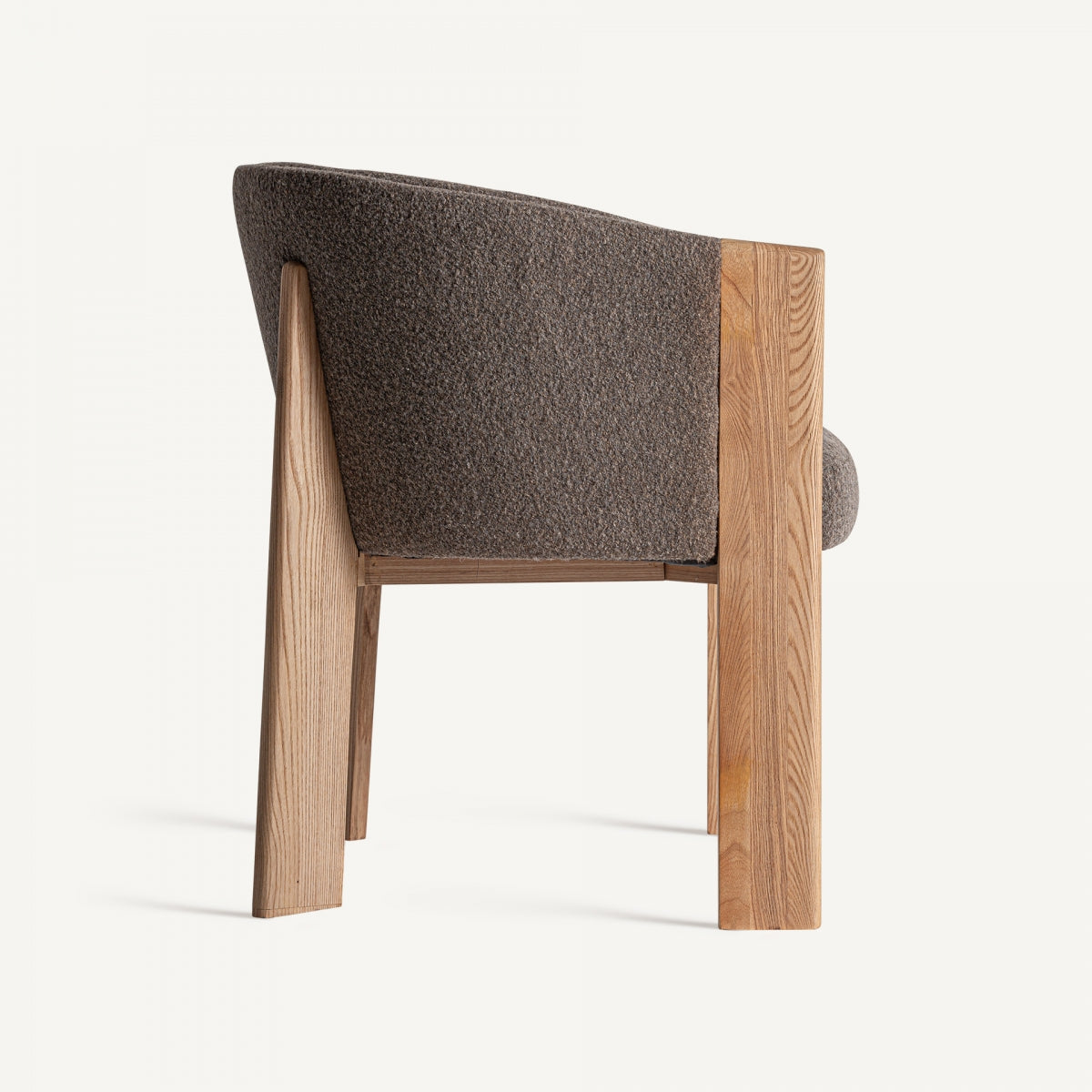 Chaise de salle à manger en tissu marron