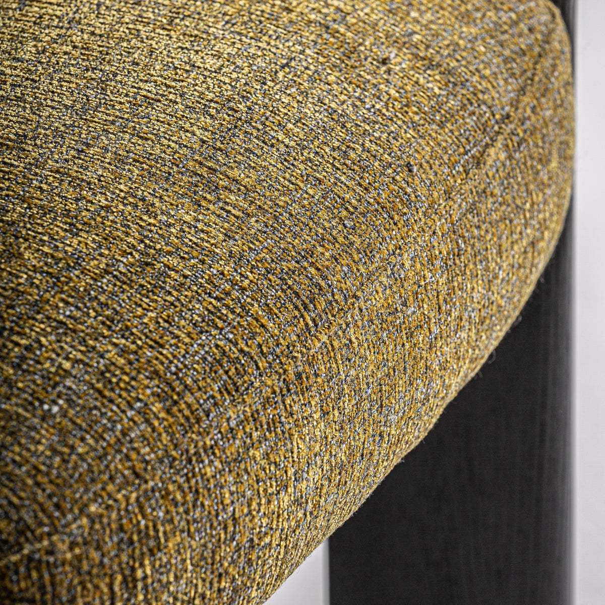 Chaise de salle à manger en tissu vert/jaune