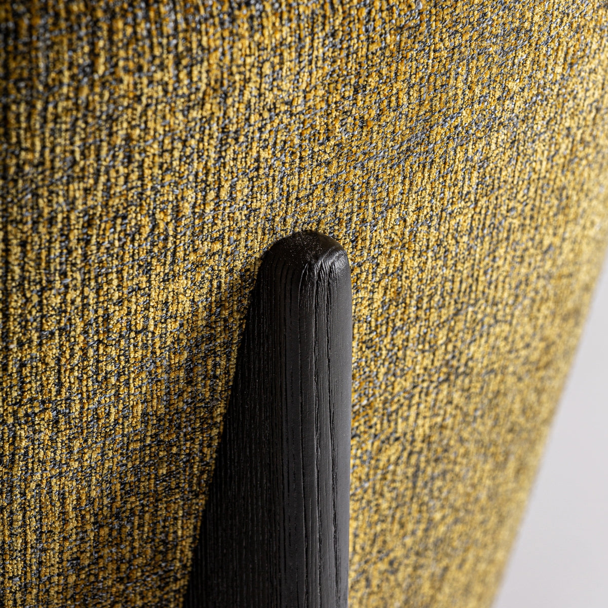 Chaise de salle à manger en tissu vert/jaune