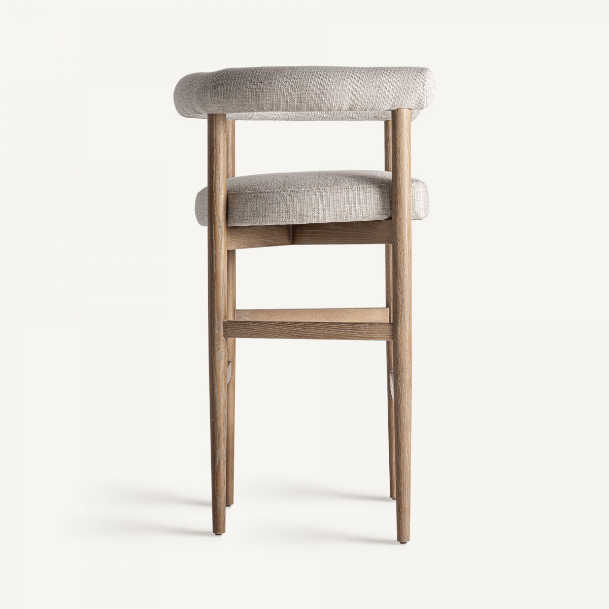 Chaise de bar en tissu blanc cassé