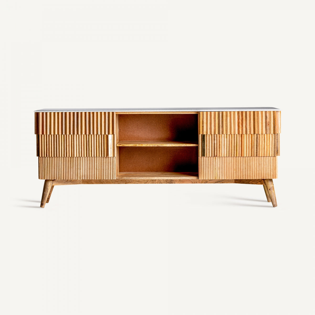 Meuble TV en manguier plissé