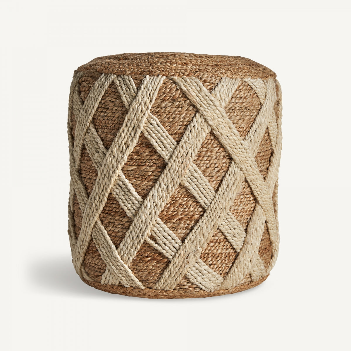Pouf rond en jute