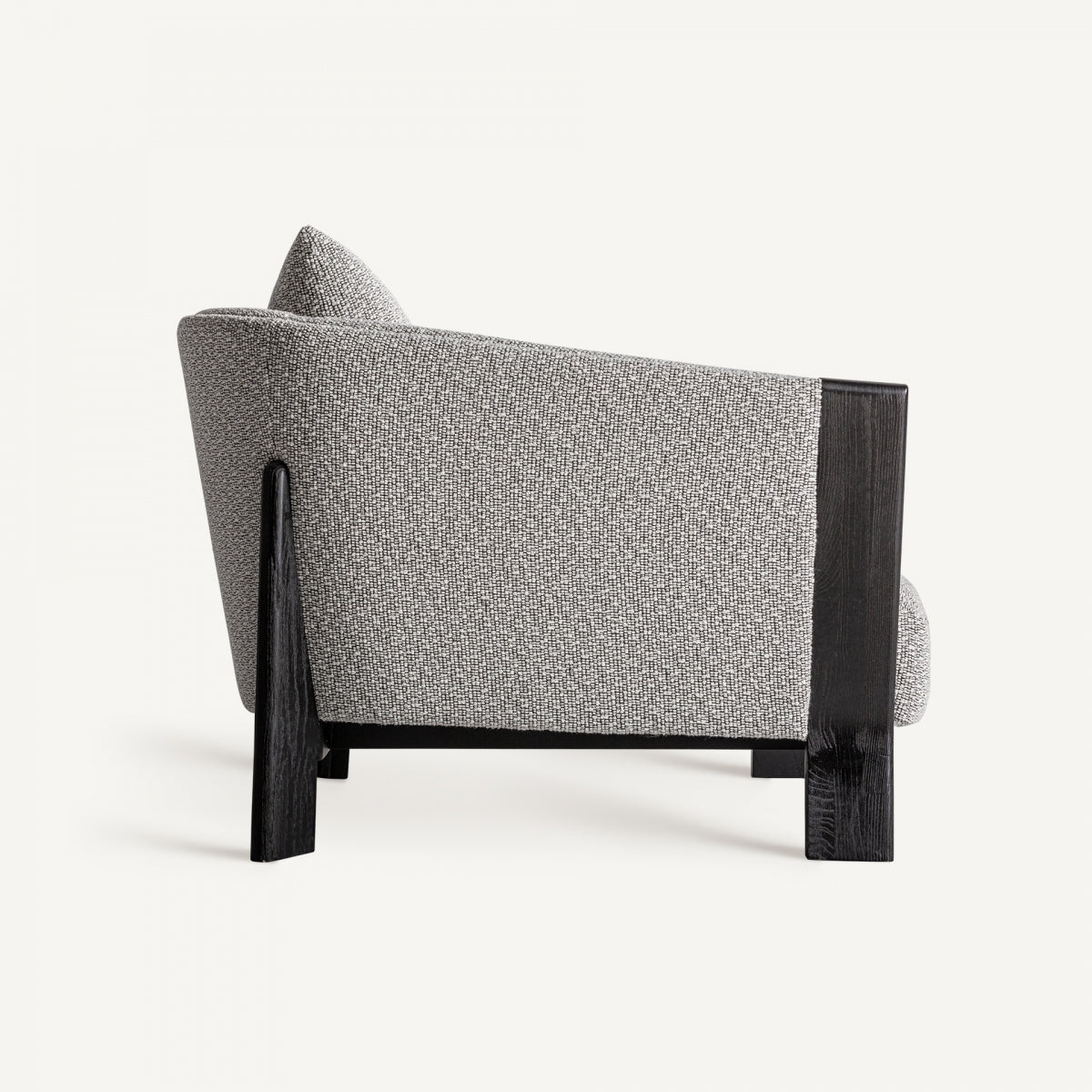 Fauteuil bouclé gris