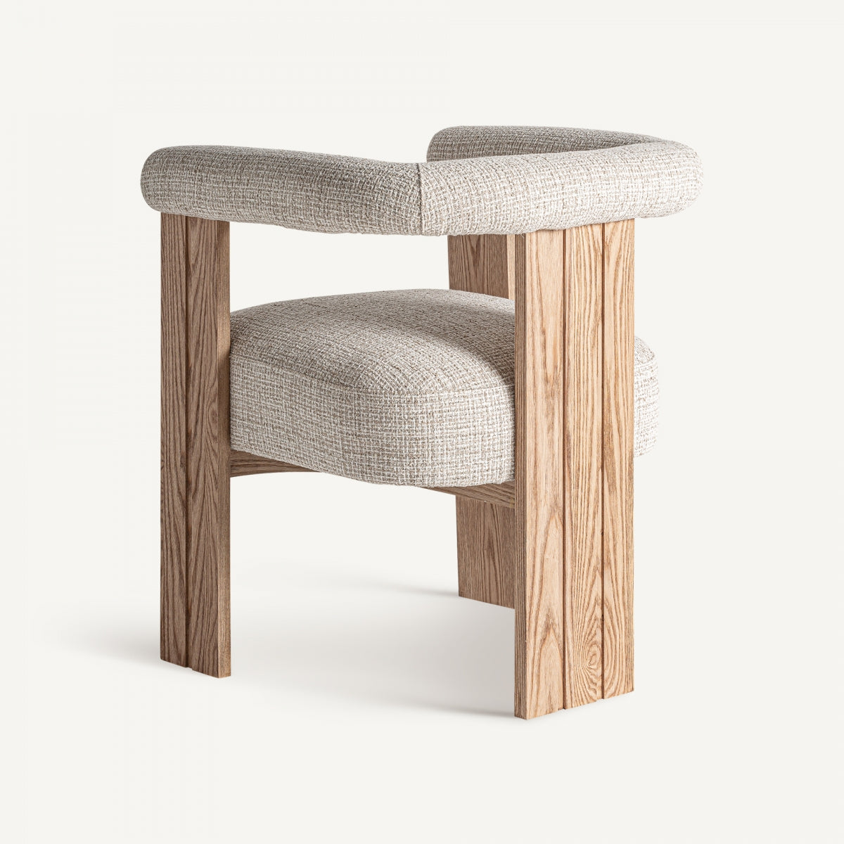 Chaise de salle à manger en tissu beige