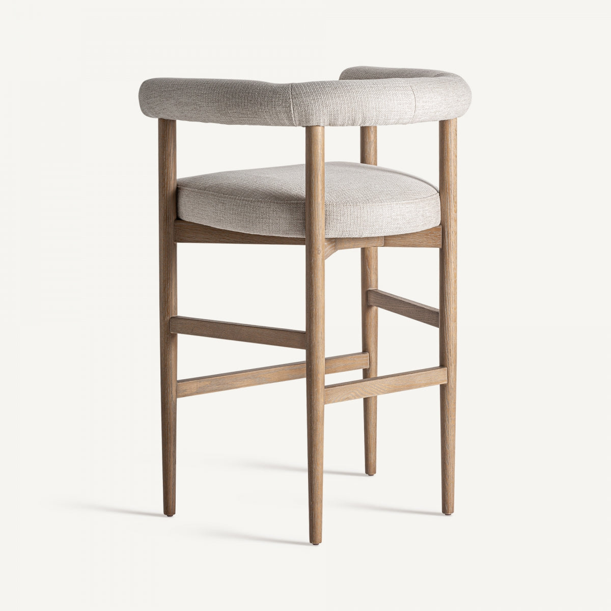 Chaise de bar en tissu blanc cassé