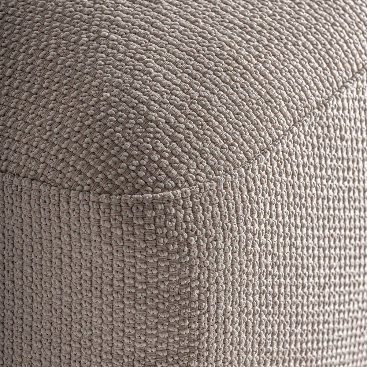 Chaise longue d'extérieur en tissu beige