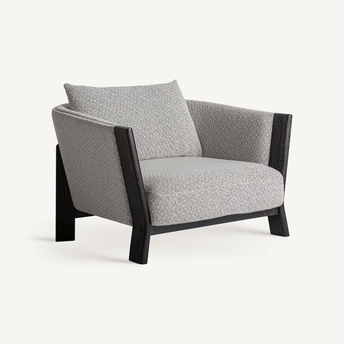 Fauteuil bouclé gris
