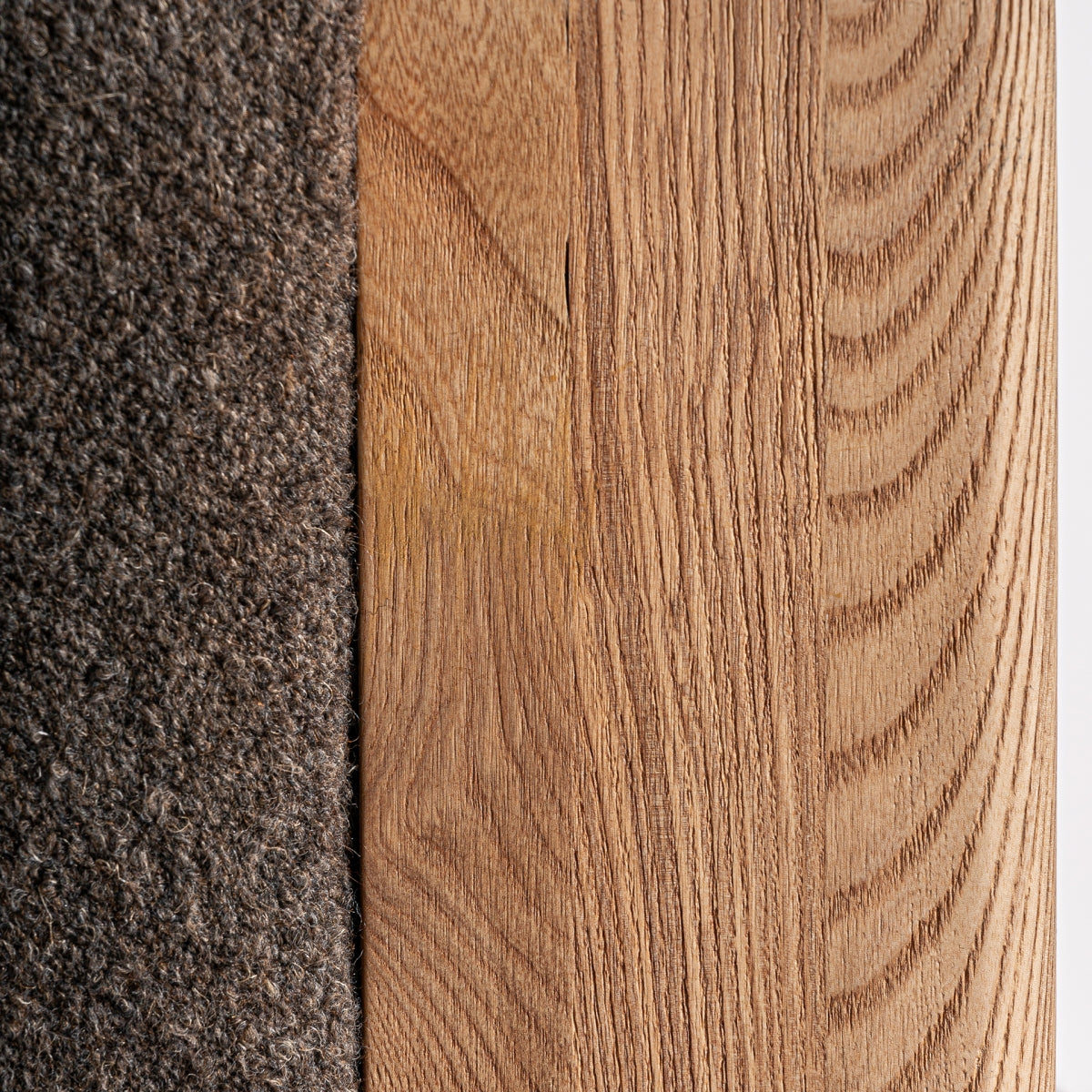 Chaise de salle à manger en tissu marron