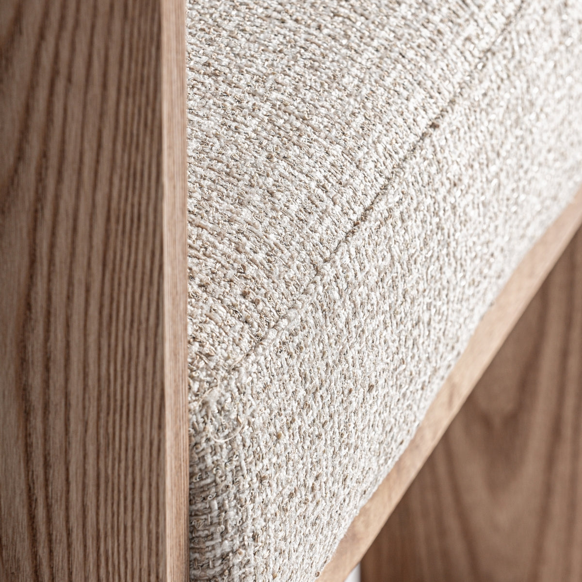 Chaise de salle à manger en tissu beige