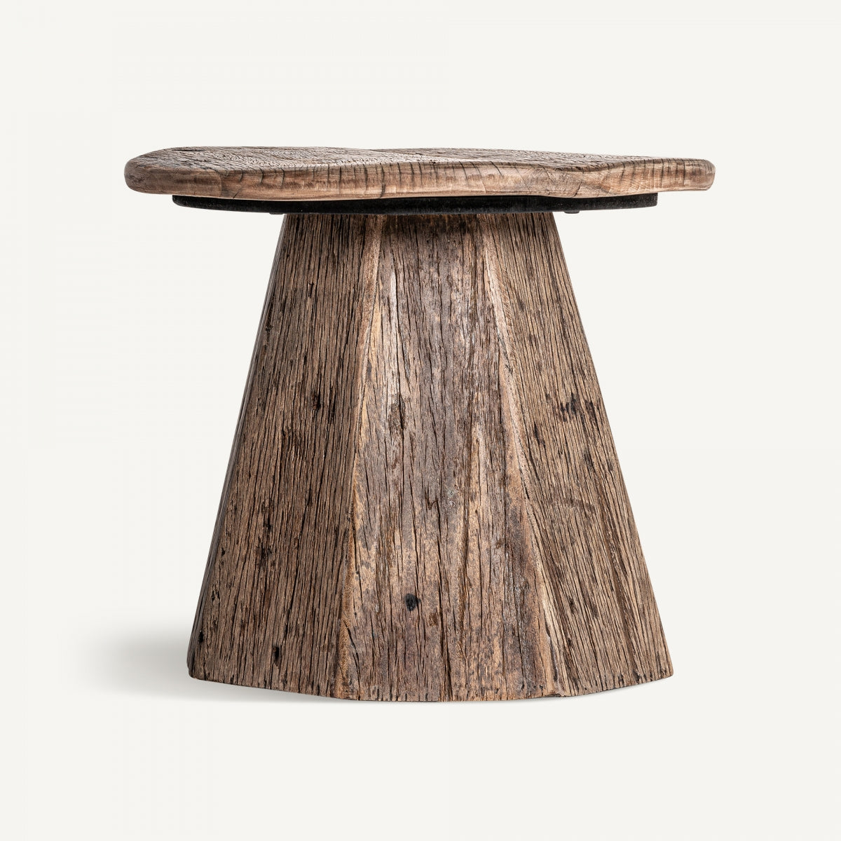 Table d'appoint en manguier foncé