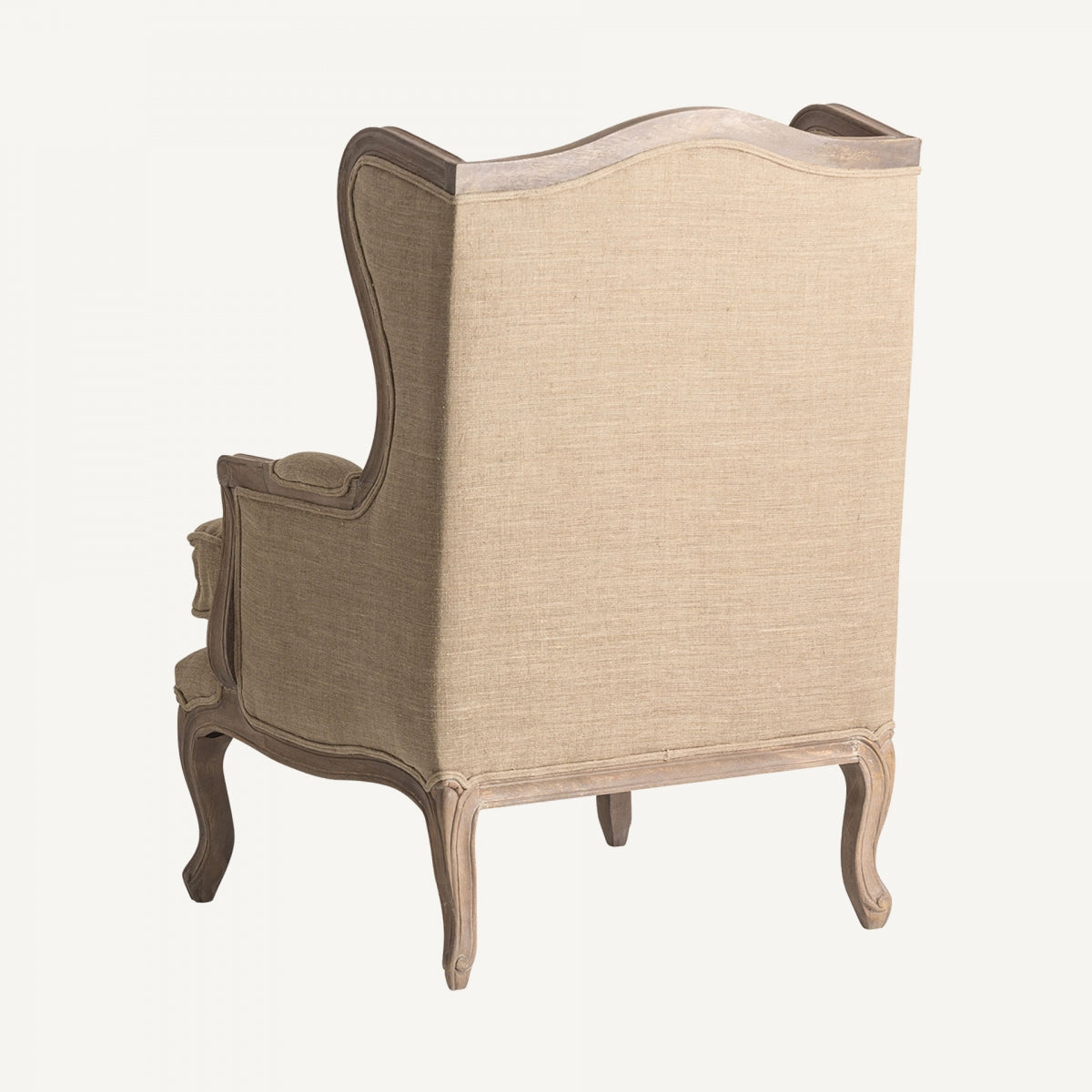 Fauteuil en lin marron