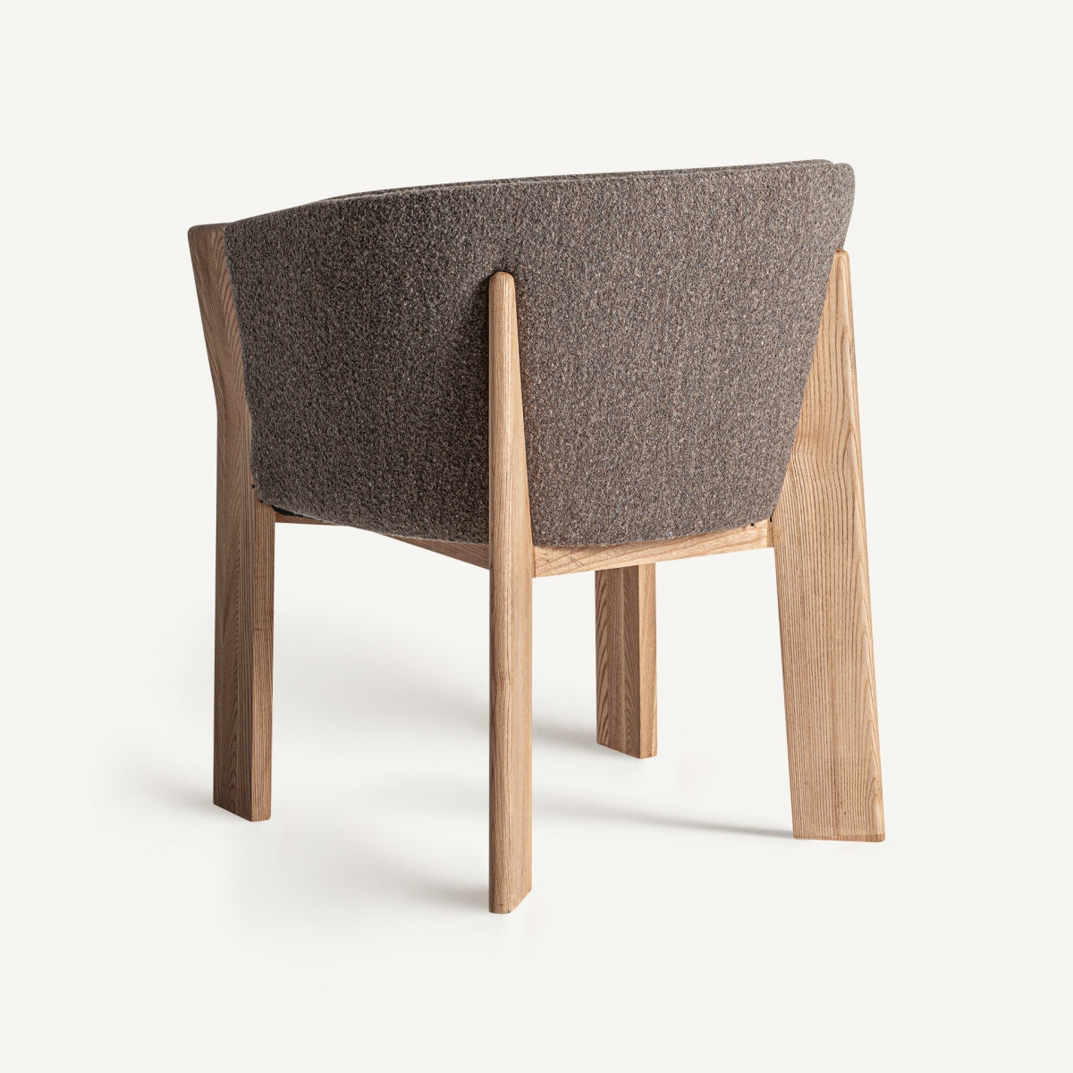 Chaise de salle à manger en tissu marron