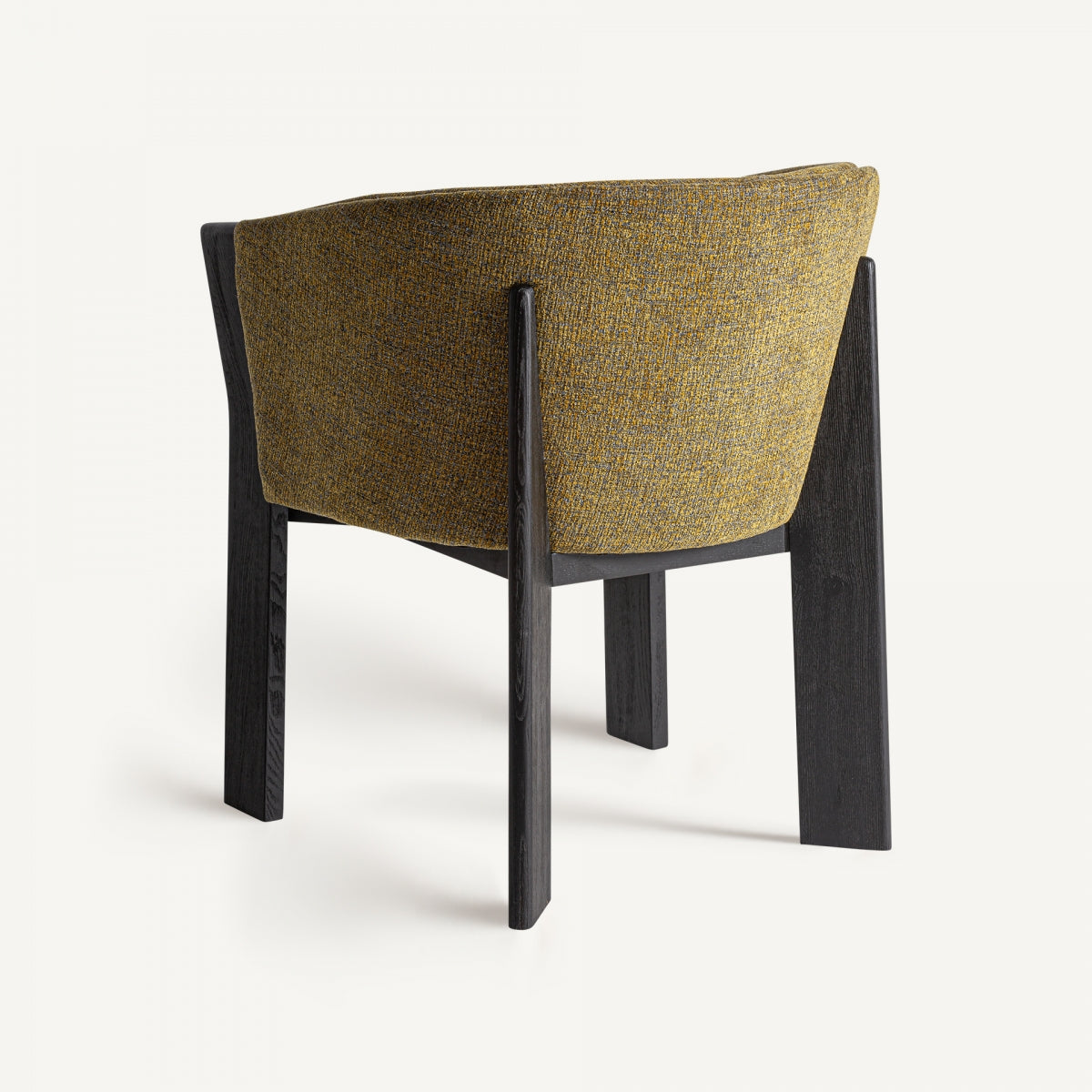 Chaise de salle à manger en tissu vert/jaune