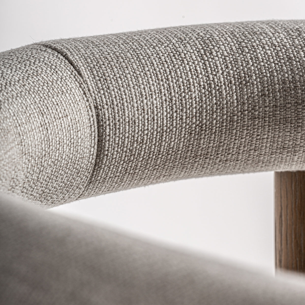 Chaise de bar en tissu blanc cassé