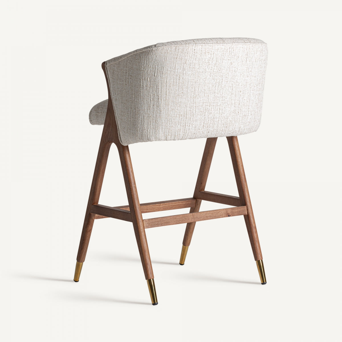 Chaise de bar en tissu beige