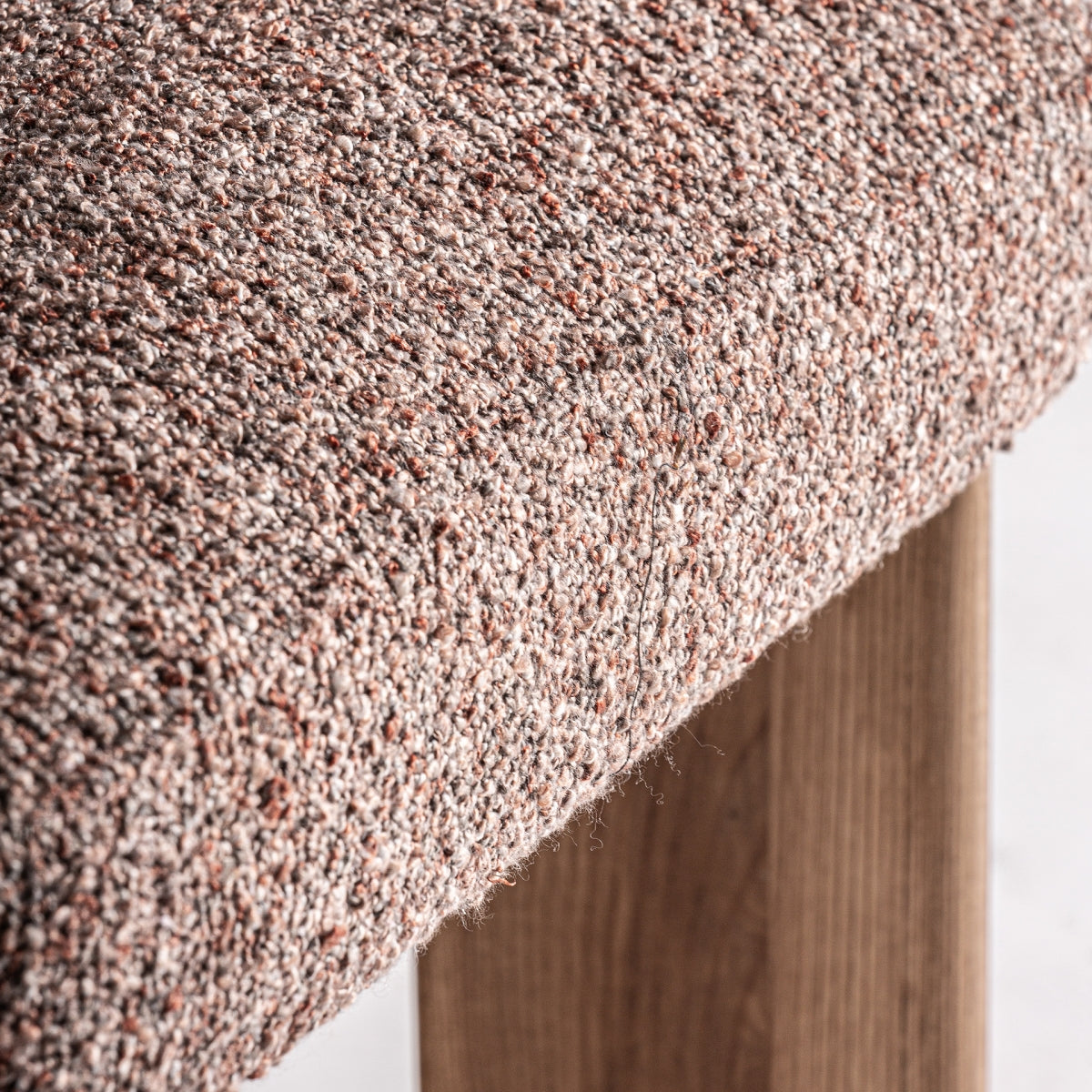 Chaise de salle à manger bouclé rouge