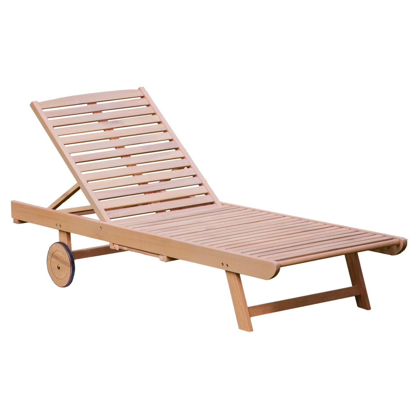 Bain de soleil pliant en acacia