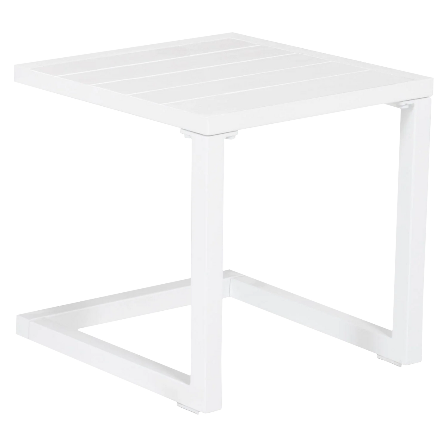 Ensemble de 2 bains de soleil et table d'appoint en textilène gris - aluminium blanc
