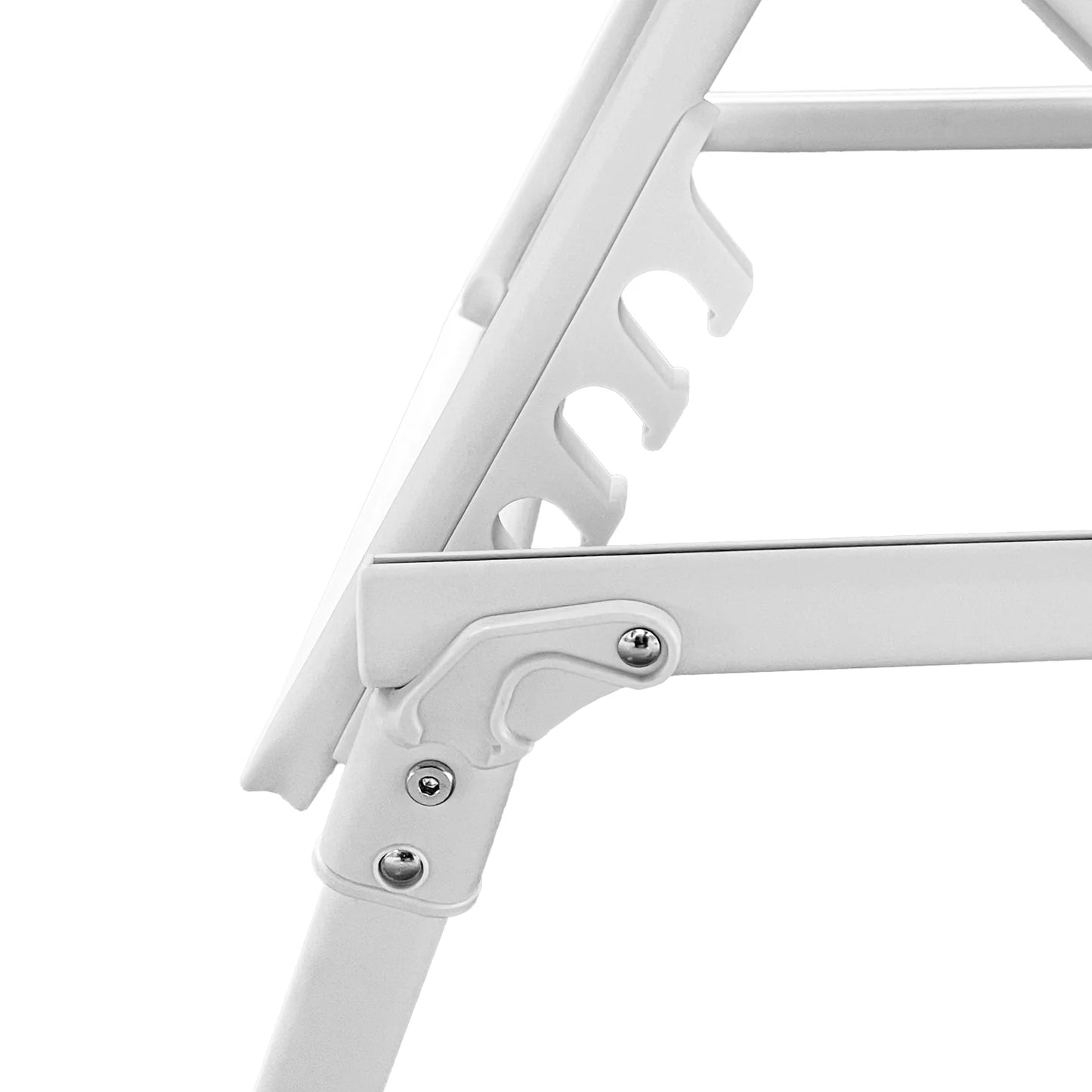 Lot de 2 chaises longues pliantes en textilène bleu - structure blanche