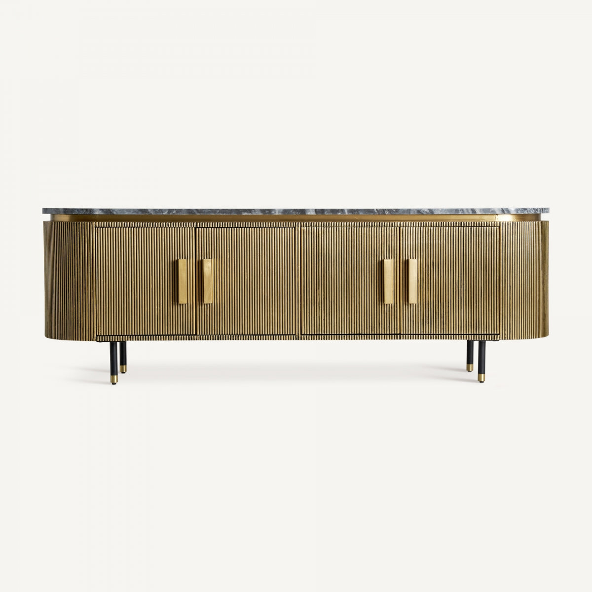 Meuble TV en marbre gris
