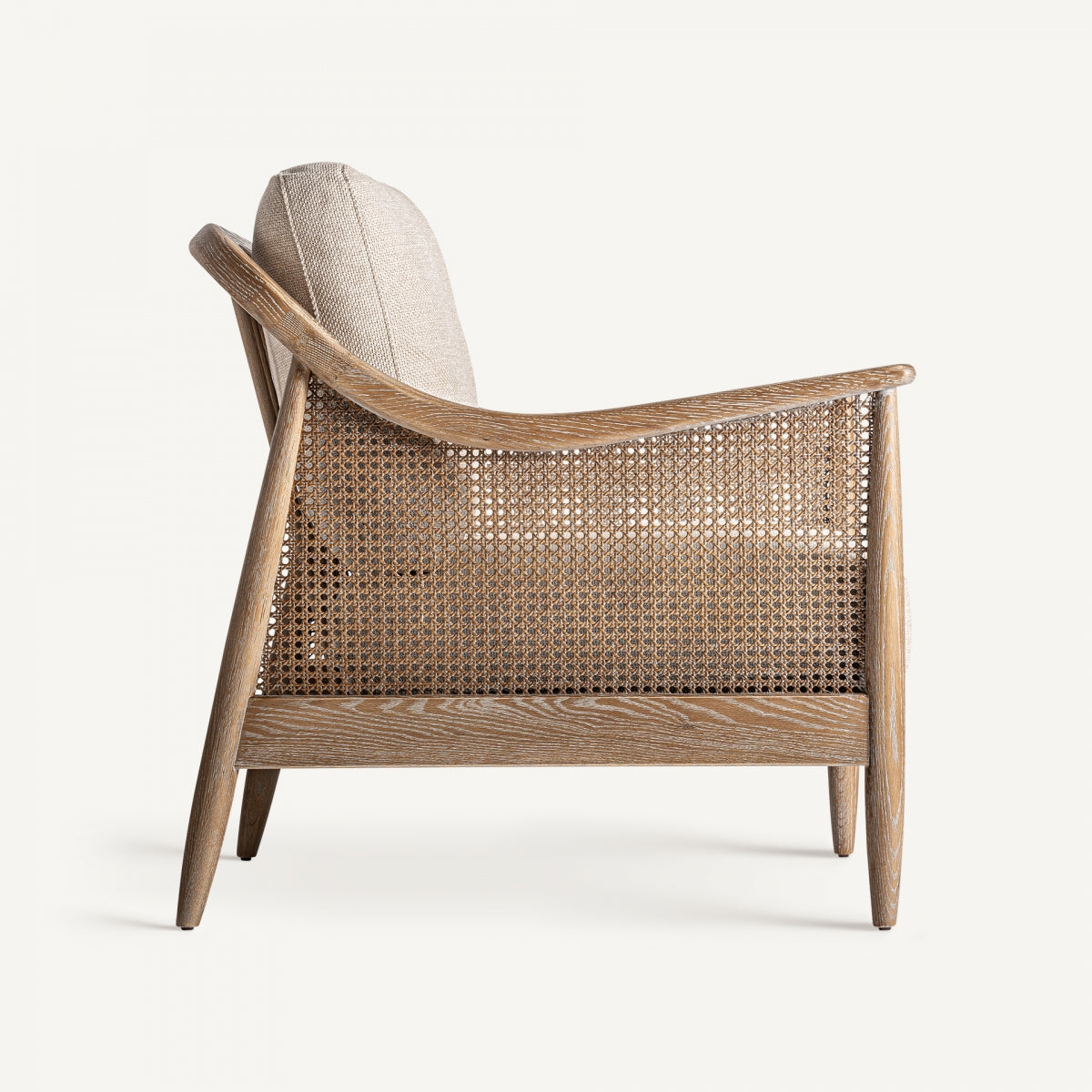 Fauteuil en tissu sable
