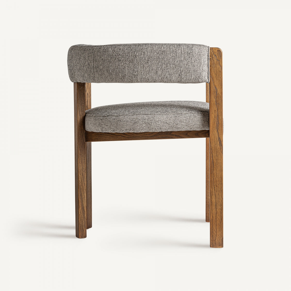 Chaise de salle à manger en tissu gris
