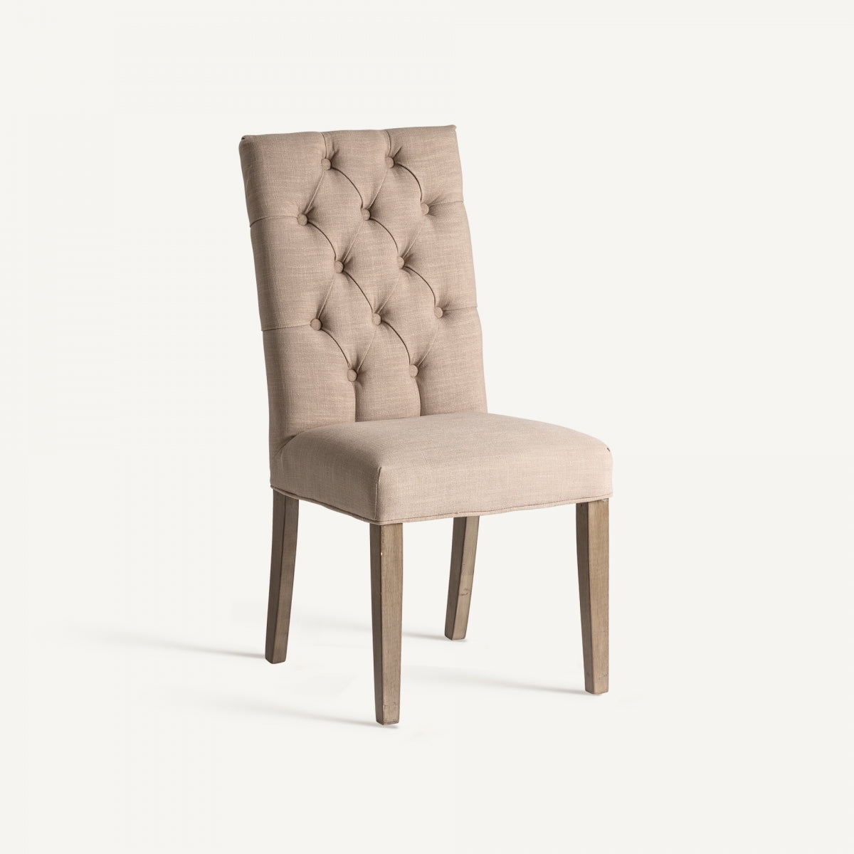 Chaise de salle à manger en tissu ocre