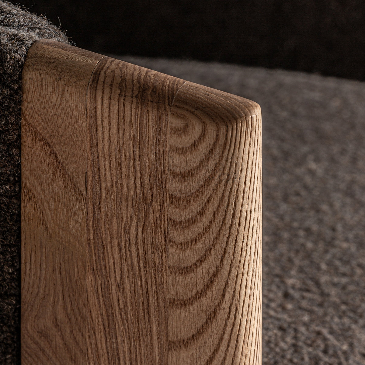 Chaise de salle à manger en tissu marron