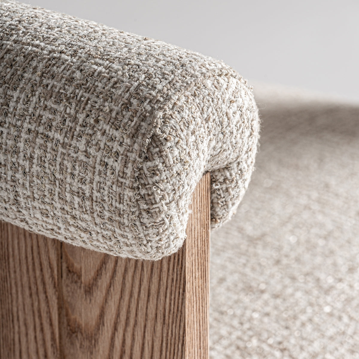 Chaise de salle à manger en tissu beige
