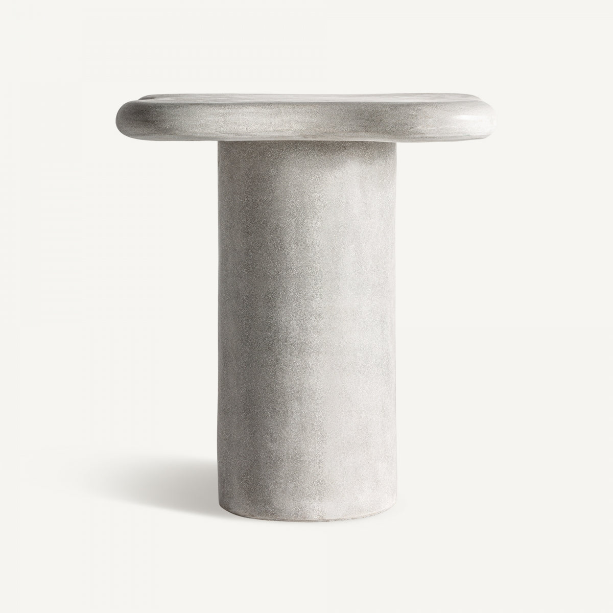 Table d'appoint organique en ciment gris