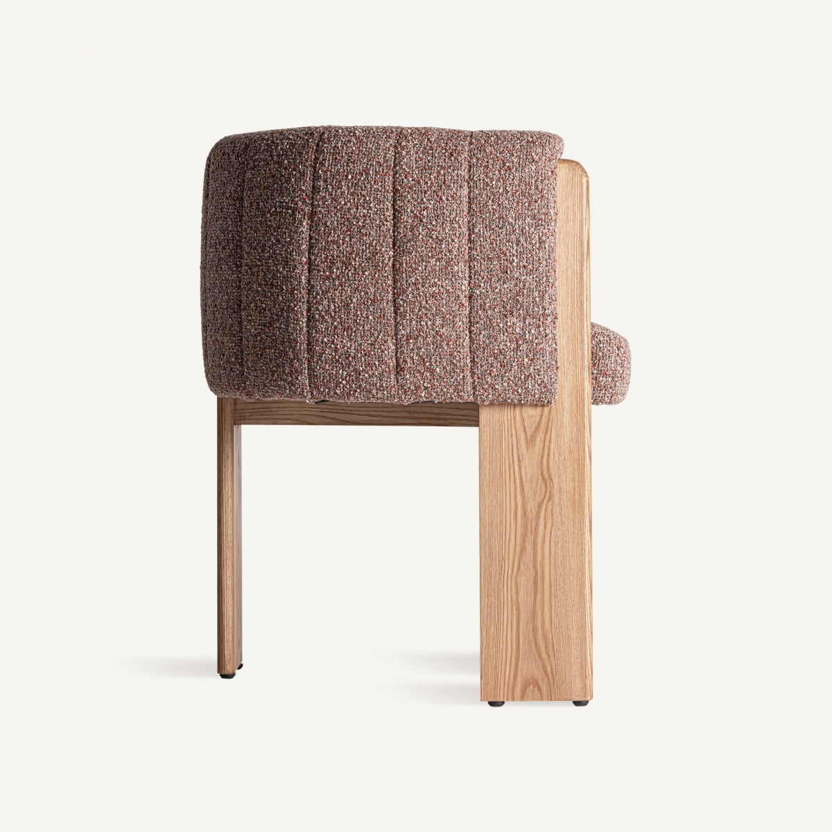 Chaise de salle à manger bouclé rouge