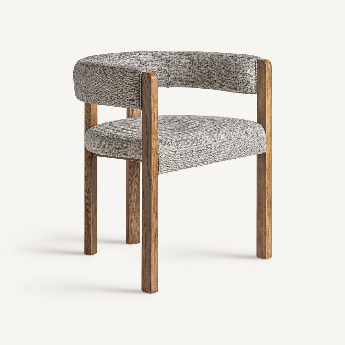 Chaise de salle à manger en tissu gris
