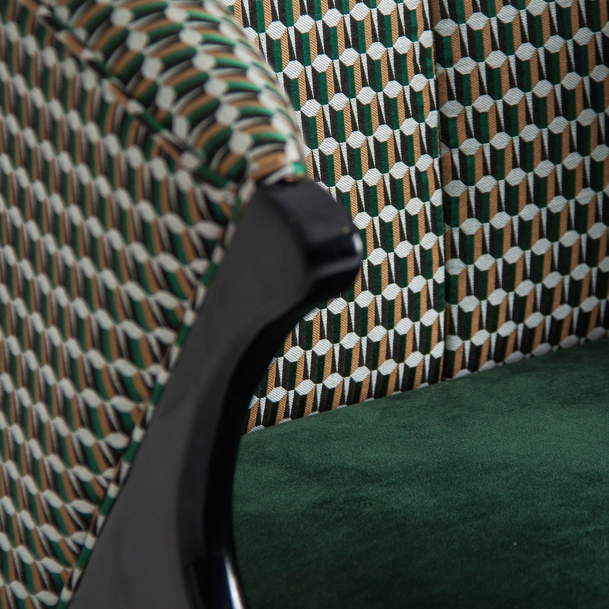 Fauteuil d'appoint en velours vert
