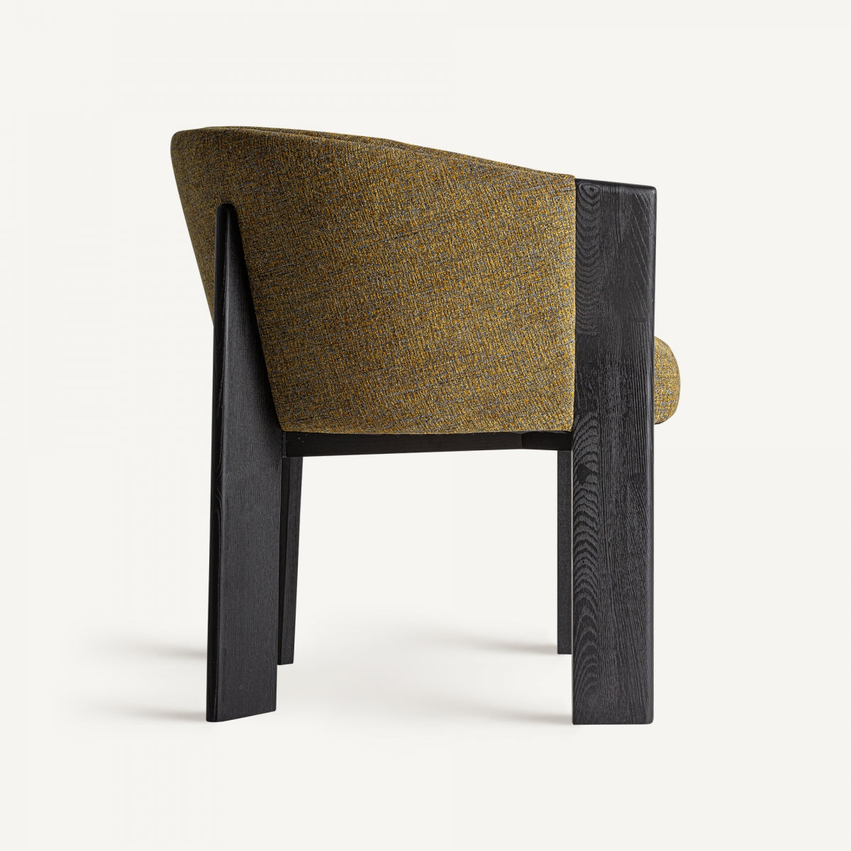 Chaise de salle à manger en tissu vert/jaune