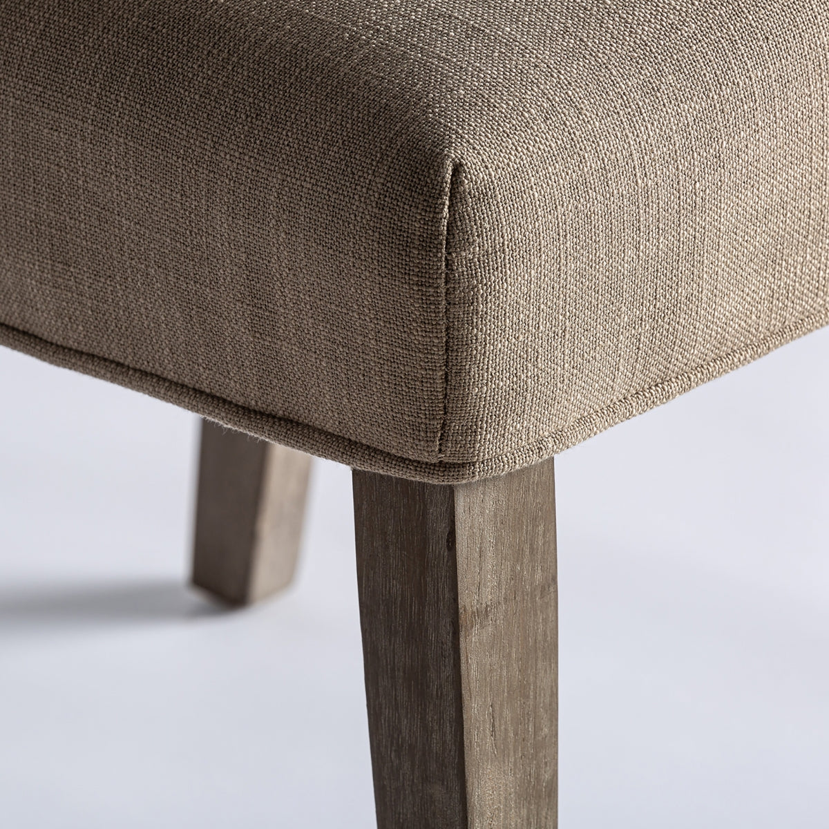 Chaise de salle à manger en tissu ocre