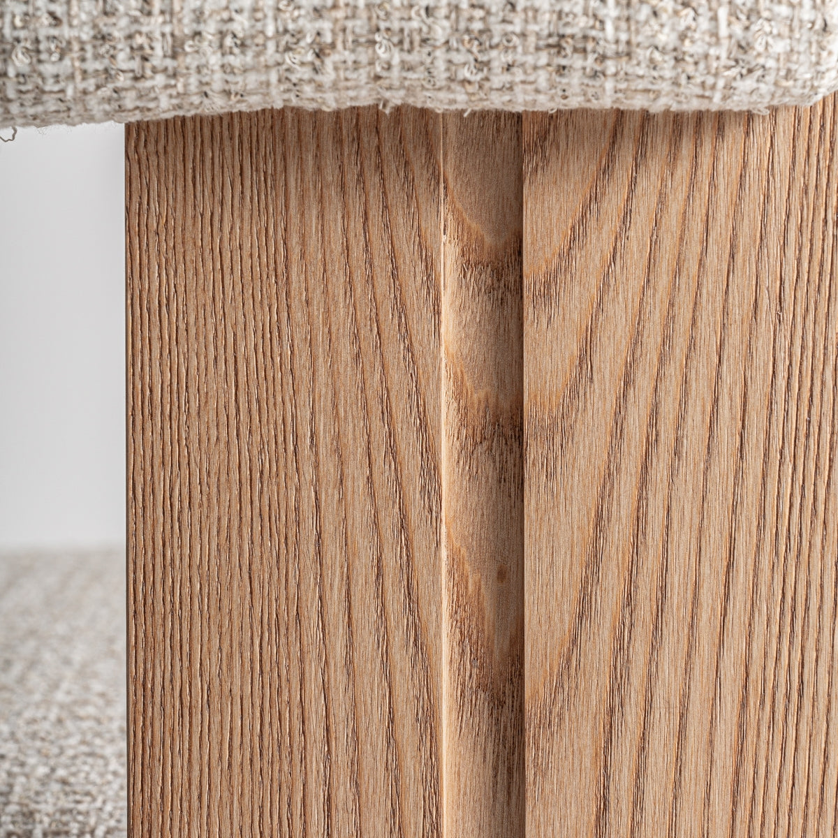 Chaise de salle à manger en tissu beige