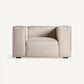 Fauteuil en lin blanc cassé