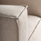 Fauteuil en lin blanc cassé