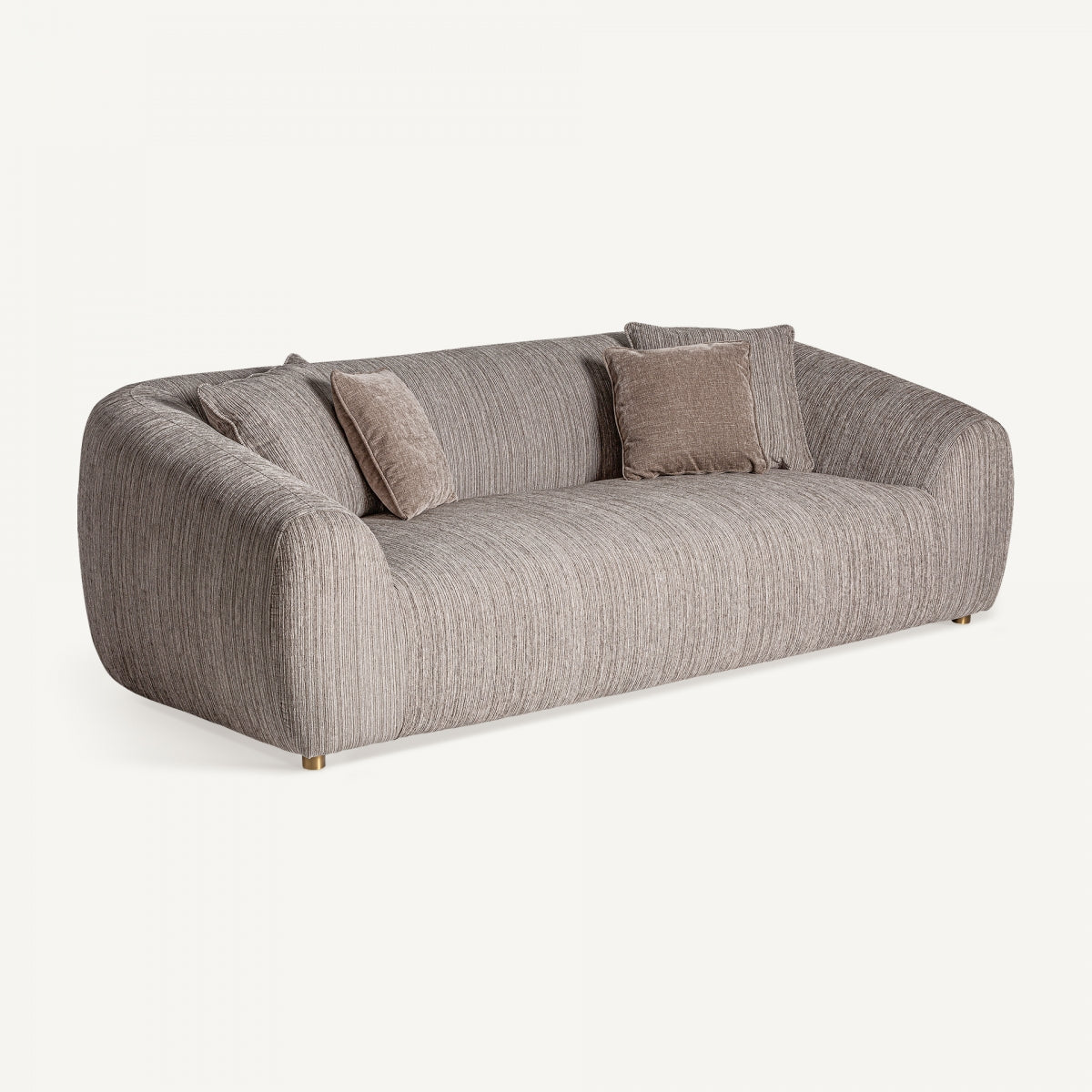 Canapé 3 places en tissu taupe