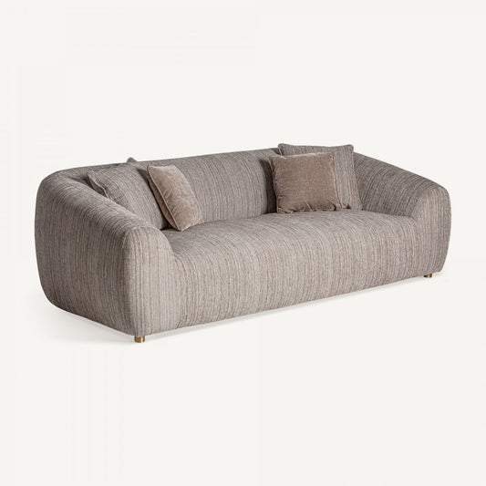 Canapé 3 places en tissu taupe