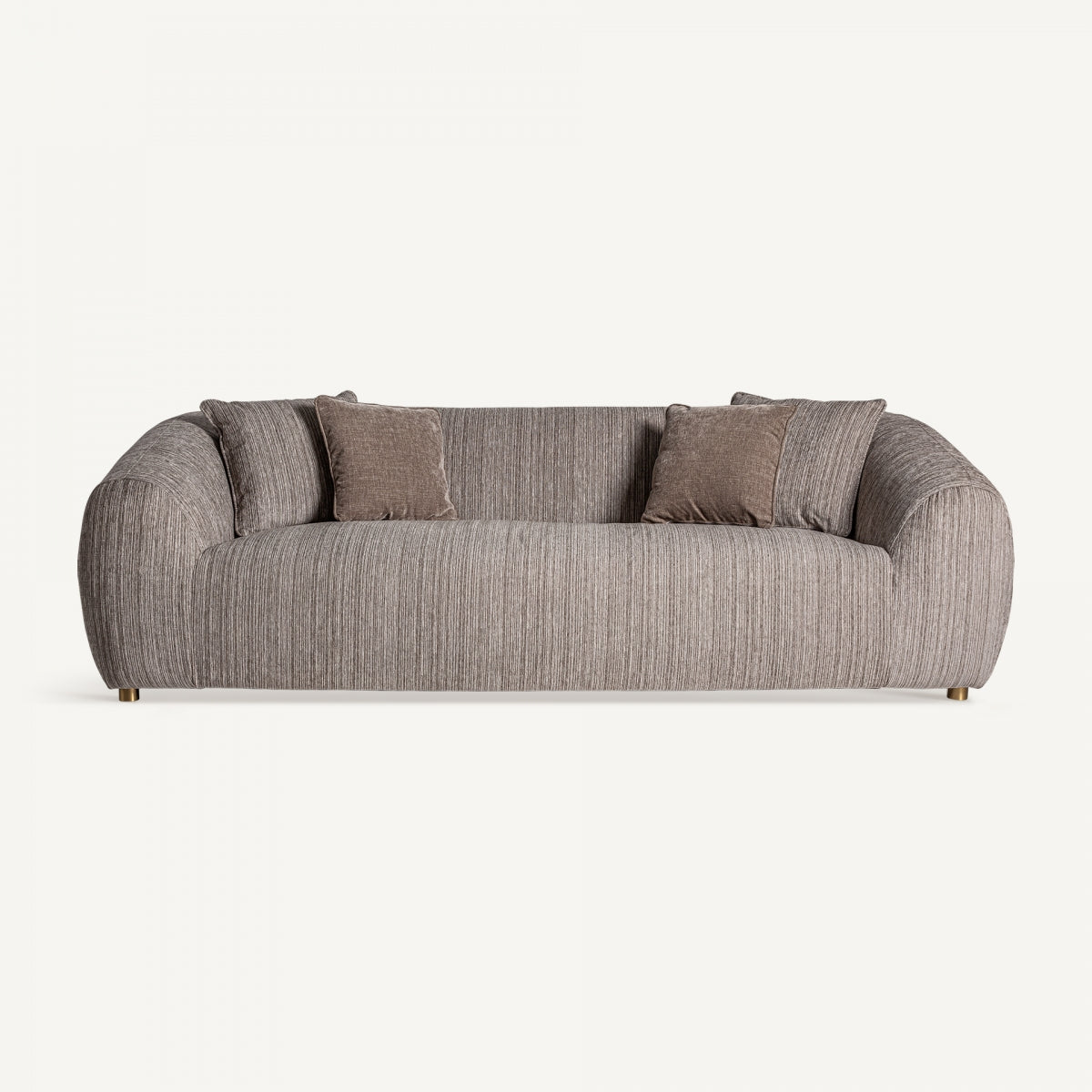 Canapé 3 places en tissu taupe