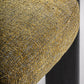 Chaise de salle à manger en tissu vert/jaune