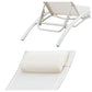 Lot de 2 transats en textilène blanc - Aluminium blanc