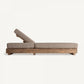 Canapé d'extérieur 2 places en tissu marron