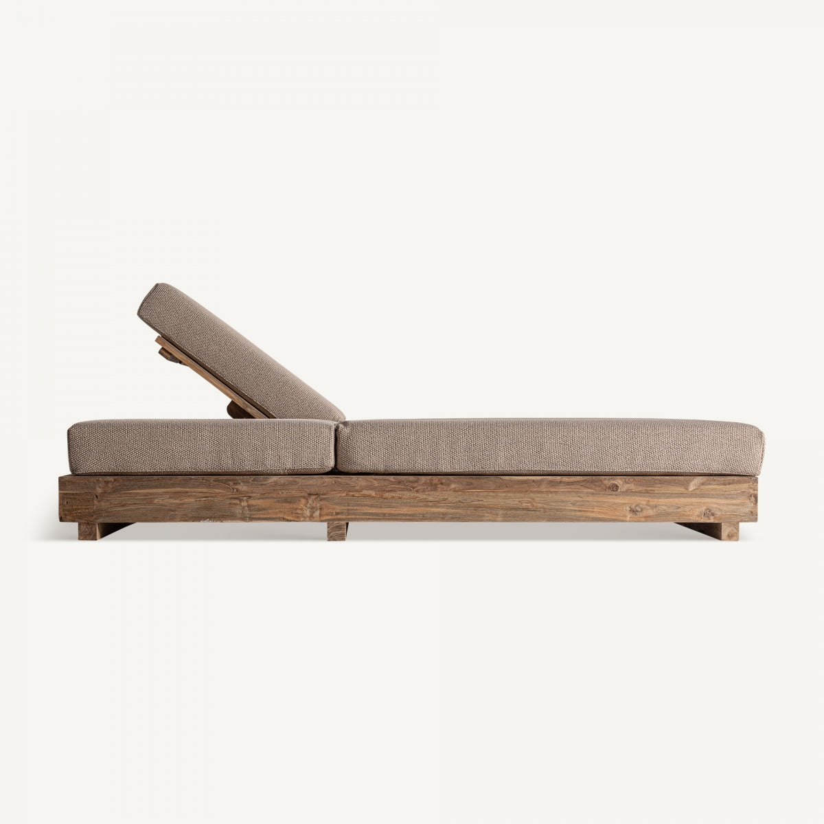 Canapé d'extérieur 2 places en tissu marron