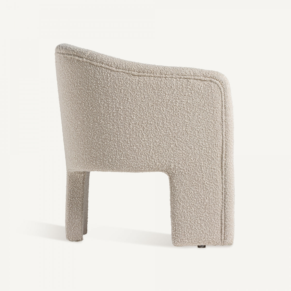 Fauteuil bouclé crème